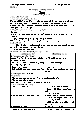 Kế hoạch bài dạy Lớp 5 - Tuần 14 - Năm học 2022-2023 - Phan Minh Đức