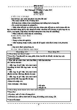 Kế hoạch bài dạy Lớp 5 - Tuần 15-16 - Năm học 2021-2022 - Phạm Thị Bích Liễu