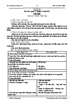 Kế hoạch bài dạy Lớp 5 - Tuần 16 - Năm học 2021-2022 - Hồ Thị Lệ Phương