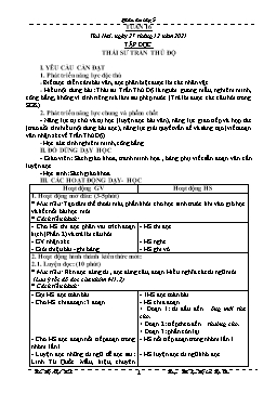 Kế hoạch bài dạy Lớp 5 - Tuần 16 - Năm học 2021-2022 - Trần Thị Nhật Bích