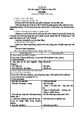Kế hoạch bài dạy Lớp 5 - Tuần 16 - Năm học 2021-2022 - Trần Thị Thu