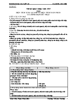 Kế hoạch bài dạy Lớp 5 - Tuần 17 - Năm học 2021-2022 - Phan Minh Đức