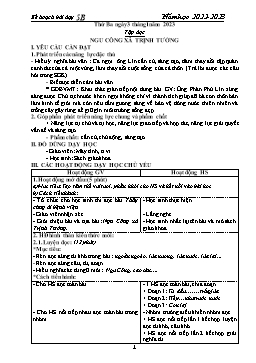 Kế hoạch bài dạy Lớp 5 - Tuần 17 - Năm học 2022-2023