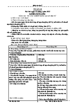 Kế hoạch bài dạy Lớp 5 - Tuần 18 - Năm học 2021-2022 - Trần Thị Nhật Bích