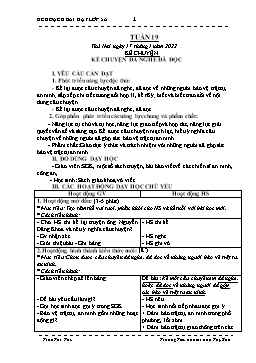 Kế hoạch bài dạy Lớp 5 - Tuần 19 - Năm học 2021-2022 - Trần Thị Thu