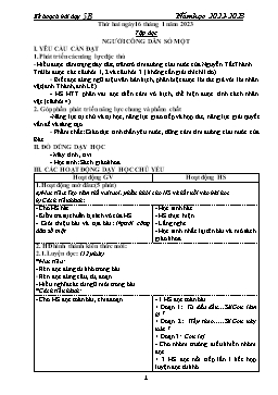 Kế hoạch bài dạy Lớp 5 - Tuần 19 - Năm học 2022-2023