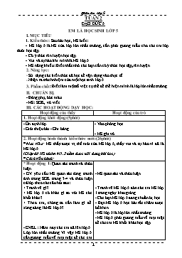 Kế hoạch bài dạy Lớp 5 - Tuần 2-7 - Năm học 2021-2022 - Phạm Thị Bích Liễu