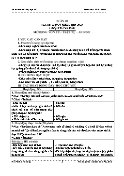 Kế hoạch bài dạy Lớp 5 - Tuần 20 - Năm học 2021-2022 - Hồ Thị Lệ Phương