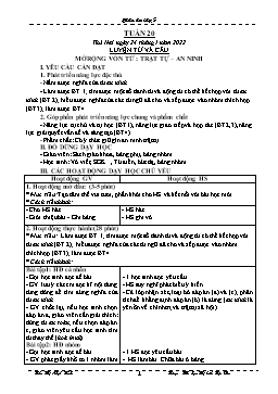 Kế hoạch bài dạy Lớp 5 - Tuần 20 - Năm học 2021-2022 - Trần Thị Nhật Bích