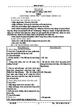 Kế hoạch bài dạy Lớp 5 - Tuần 20 - Năm học 2021-2022 - Trần Thị Thu