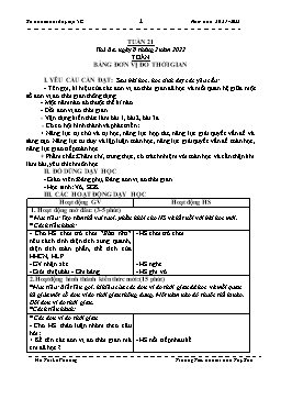 Kế hoạch bài dạy Lớp 5 - Tuần 21 - Năm học 2021-2022 - Hồ Thị Lệ Phương