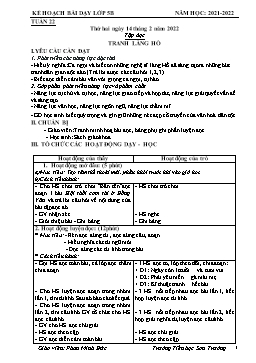 Kế hoạch bài dạy Lớp 5 - Tuần 22 - Năm học 2021-2022 - Phan Minh Đức