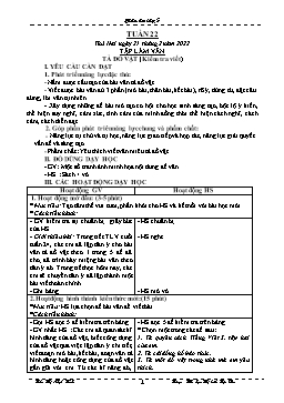 Kế hoạch bài dạy Lớp 5 - Tuần 22 - Năm học 2021-2022 - Trần Thị Nhật Bích