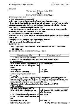 Kế hoạch bài dạy Lớp 5 - Tuần 23 - Năm học 2021-2022 - Phan Minh Đức