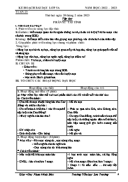 Kế hoạch bài dạy Lớp 5 - Tuần 23 - Năm học 2022-2023 - Phan Minh Đức