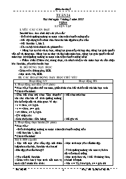 Kế hoạch bài dạy Lớp 5 - Tuần 24 - Năm học 2021-2022 - Trần Thị Thu
