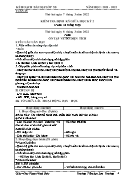 Kế hoạch bài dạy Lớp 5 - Tuần 25 - Năm học 2021-2022 - Phan Minh Đức