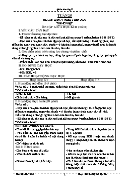 Kế hoạch bài dạy Lớp 5 - Tuần 25 - Năm học 2021-2022 - Trần Thị Nhật Bích