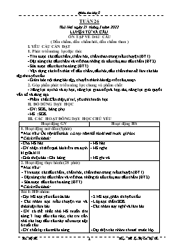 Kế hoạch bài dạy Lớp 5 - Tuần 26 - Năm học 2021-2022 - Trần Thị Thu