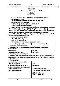 Kế hoạch bài dạy Lớp 5 - Tuần 29 - Năm học 2021-2022 - Hồ Thị Lệ Phương