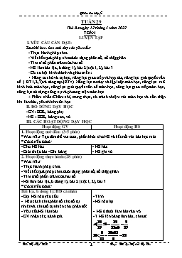 Kế hoạch bài dạy Lớp 5 - Tuần 29 - Năm học 2021-2022 - Trần Thị Nhật Bích