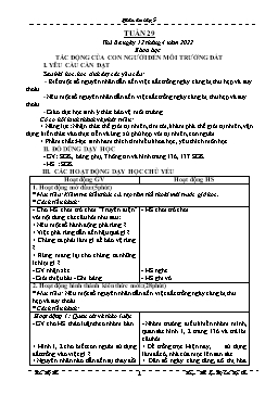 Kế hoạch bài dạy Lớp 5 - Tuần 29 - Năm học 2021-2022 - Trần Thị Thu