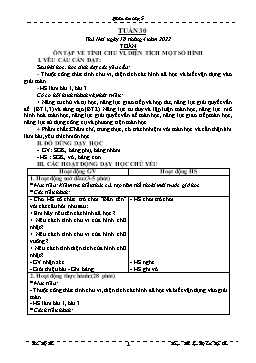 Kế hoạch bài dạy Lớp 5 - Tuần 30 - Năm học 2021-2022 - Trần Thị Thu
