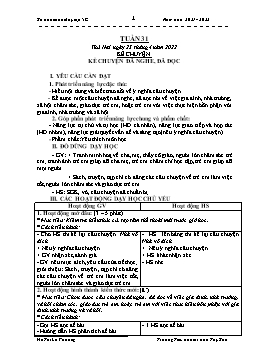 Kế hoạch bài dạy Lớp 5 - Tuần 31 - Năm học 2021-2022 - Hồ Thị Lệ Phương