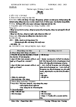 Kế hoạch bài dạy Lớp 5 - Tuần 32 - Năm học 2022-2023 - Phan Minh Đức