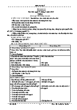 Kế hoạch bài dạy Lớp 5 - Tuần 33 - Năm học 2021-2022 - Trần Thị Thu