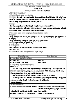 Kế hoạch bài dạy Lớp 5 - Tuần 35 - Năm học 2022-2023 - Phan Minh Đức