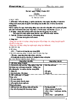 Kế hoạch bài dạy Lớp 5 - Tuần 4 - Năm học 2021-2022