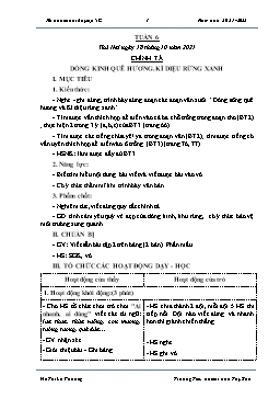 Kế hoạch bài dạy Lớp 5 - Tuần 6 - Năm học 2021-2022 - Hồ Thị Lệ Phương