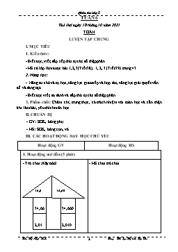 Kế hoạch bài dạy Lớp 5 - Tuần 6 - Năm học 2021-2022 - Trần Thị Nhật Bích
