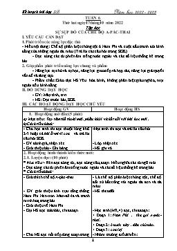 Kế hoạch bài dạy Lớp 5 - Tuần 6 - Năm học 2022-2023