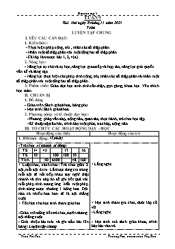 Kế hoạch bài dạy Lớp 5 - Tuần 9 - Năm học 2021-2022 - Trần Thị Thu