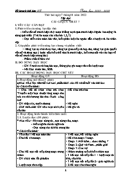 Kế hoạch bài dạy Lớp 5 - Tuần 9 - Năm học 2022-2023