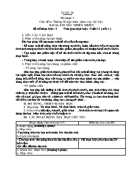 Kế hoạch bài dạy Mĩ thuật 3+4+5 - Tuần 31 - Năm học 2022-2023 - Trần Thị Kim Lành