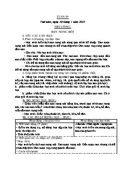 Kế hoạch bài dạy Thủ công 3 - Tuần 19 - Năm học 2021-2022 - Nguyễn Thị Mơ