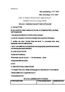 Kế hoạch bài dạy Tiếng Anh Lớp 5 - Tuần 25 - Năm học 2021-2022 - Trần Thị Hương