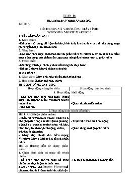 Kế hoạch bài dạy Tin học 3+4+5 - Tuần 16 - Năm học 2021-2022 - Đoàn Thị Ngọc Mùi