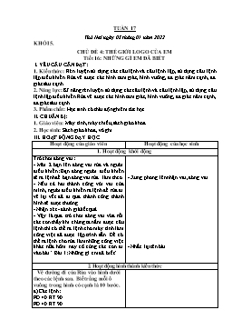 Kế hoạch bài dạy Tin học 3+4+5 - Tuần 17 - Năm học 2021-2022 - Đoàn Thị Ngọc Mùi