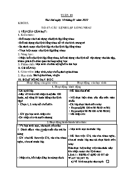 Kế hoạch bài dạy Tin học 3+4+5 - Tuần 18 - Năm học 2021-2022 - Đoàn Thị Ngọc Mùi