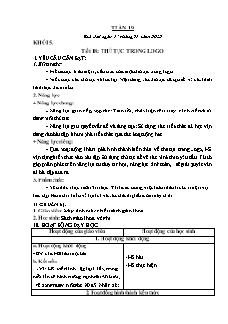 Kế hoạch bài dạy Tin học 3+4+5 - Tuần 19 - Năm học 2021-2022 - Đoàn Thị Ngọc Mùi