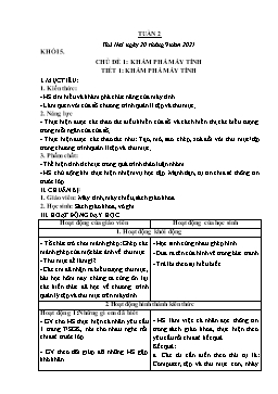 Kế hoạch bài dạy Tin học 3+4+5 - Tuần 2 - Năm học 2021-2022 - Đoàn Thị Ngọc Mùi