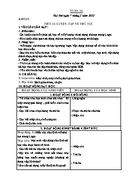 Kế hoạch bài dạy Tin học 3+4+5 - Tuần 24 - Năm học 2021-2022 - Đoàn Thị Ngọc Mùi
