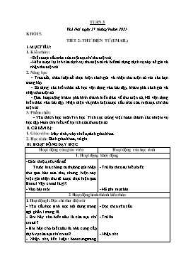 Kế hoạch bài dạy Tin học 3+4+5 - Tuần 3 - Năm học 2021-2022 - Đoàn Thị Ngọc Mùi