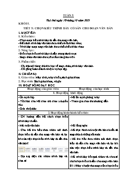 Kế hoạch bài dạy Tin học 3+4+5 - Tuần 6 - Năm học 2021-2022 - Đoàn Thị Ngọc Mùi