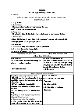 Kế hoạch bài dạy Tin học 3+4+5 - Tuần 7 - Năm học 2021-2022 - Đoàn Thị Ngọc Mùi