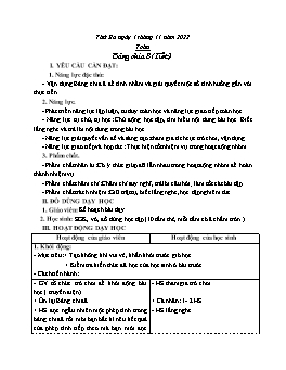 Kế hoạch bài dạy Toán 3 - Tuần 8 - Năm học 2022-2023 - Nguyễn Thị Mỹ Hoa